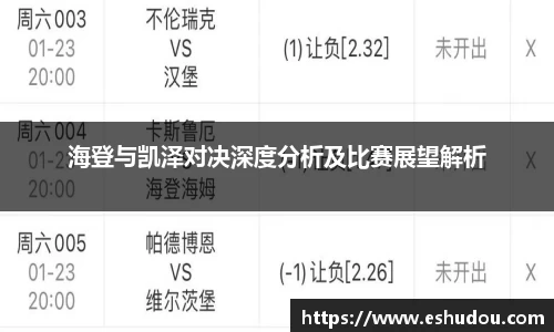 海登与凯泽对决深度分析及比赛展望解析